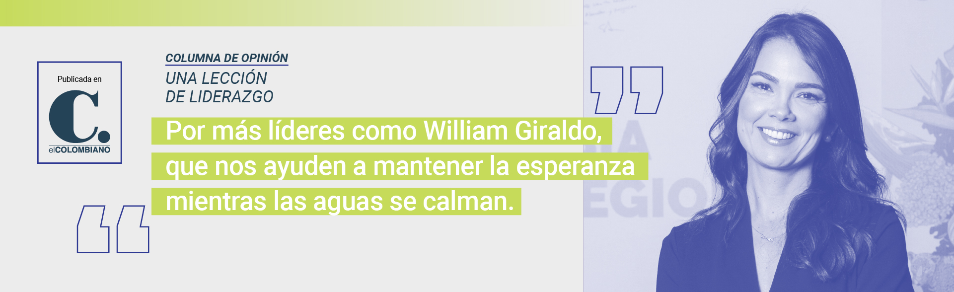 Rostro María Bibiana Botero, Presidenta Ejecutiva de Proantioquia